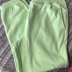 Fabletics Mint Green Track Pants (small stain on the right pocket)
